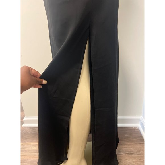 ⭐️Vintage Black Side Split Embellished Gown - Picture 7 of 10